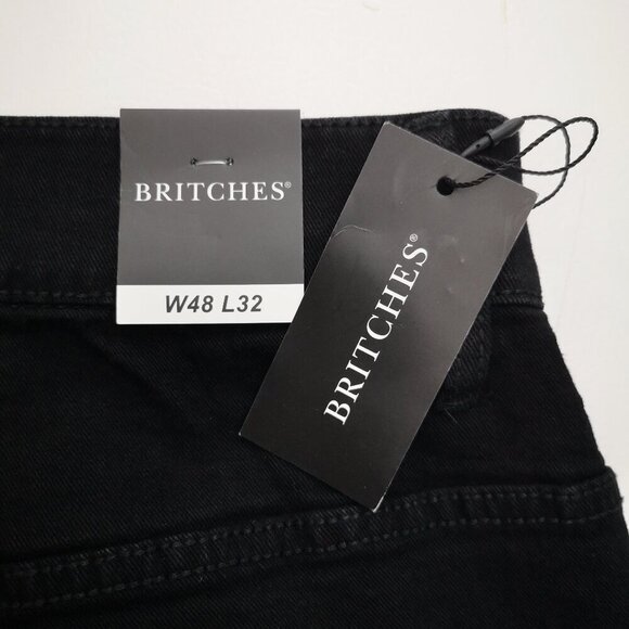 NWT Britches Men's Size 48W/32L Straight Legs Black Jeans - Picture 5 of 13
